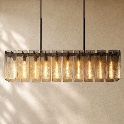 Calam Glass Rectangular Chandelier 60", 72"