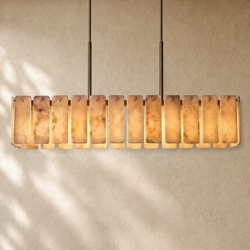 Calametta Onyx Rectangular Chandelier, Chandelier for Dining Room