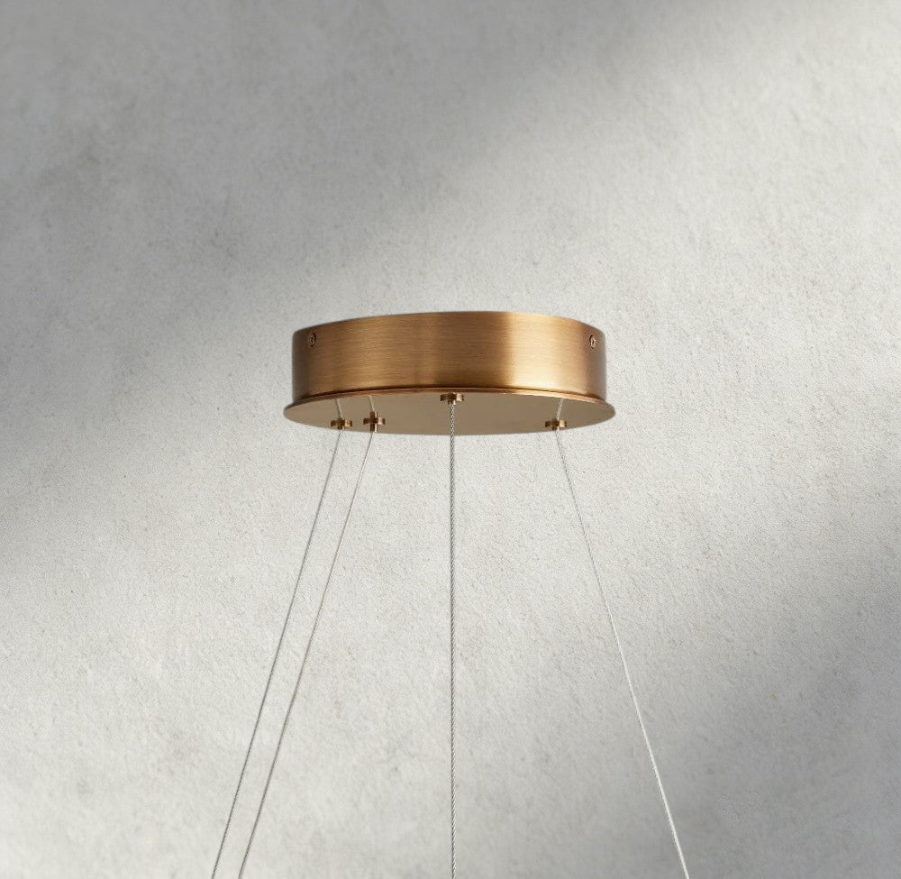 Halima Halo Alabaster Chandelier - cyranlamps