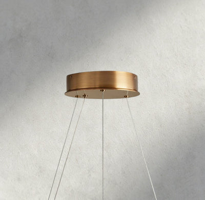 Halima Halo Alabaster Chandelier - cyranlamps