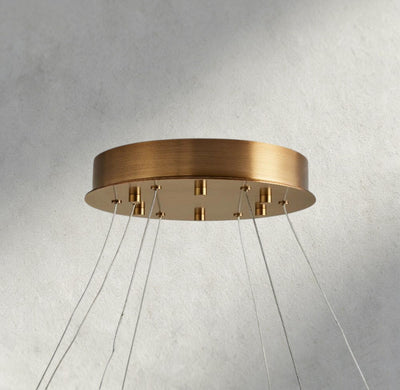Halima Halo Alabaster Chandelier - cyranlamps