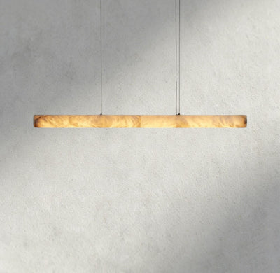Halima Linear Alabaster Chandelier - cyranlamps