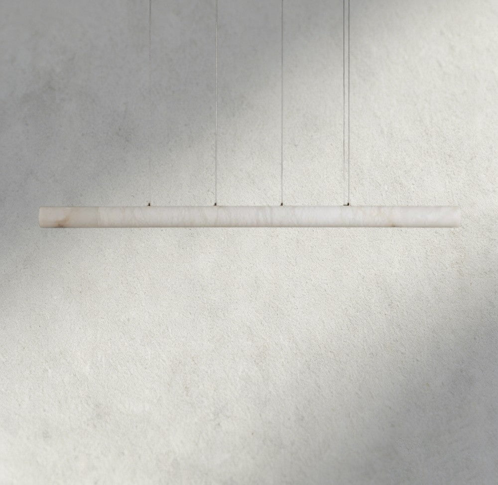 Halima Linear Alabaster Chandelier - cyranlamps
