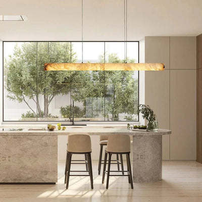 Halima Linear Alabaster Chandelier - cyranlamps