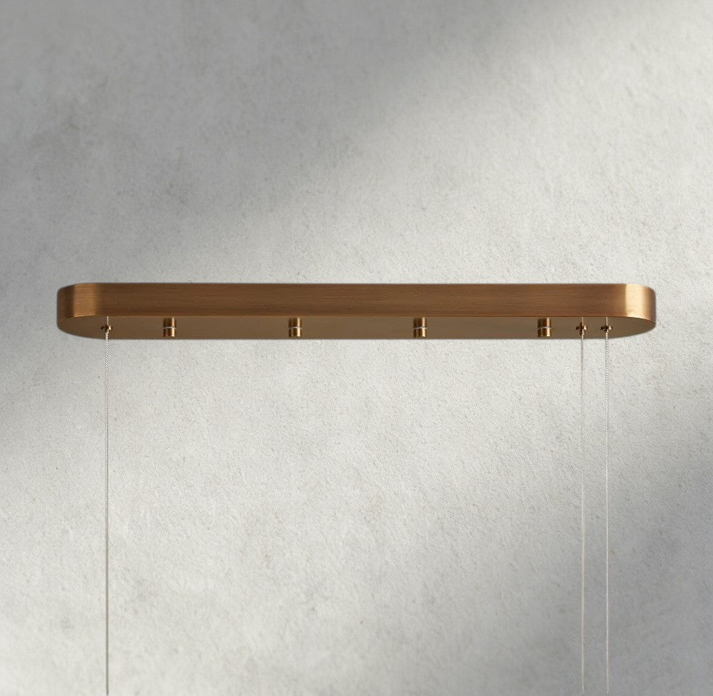 Halima Linear Alabaster Chandelier - cyranlamps