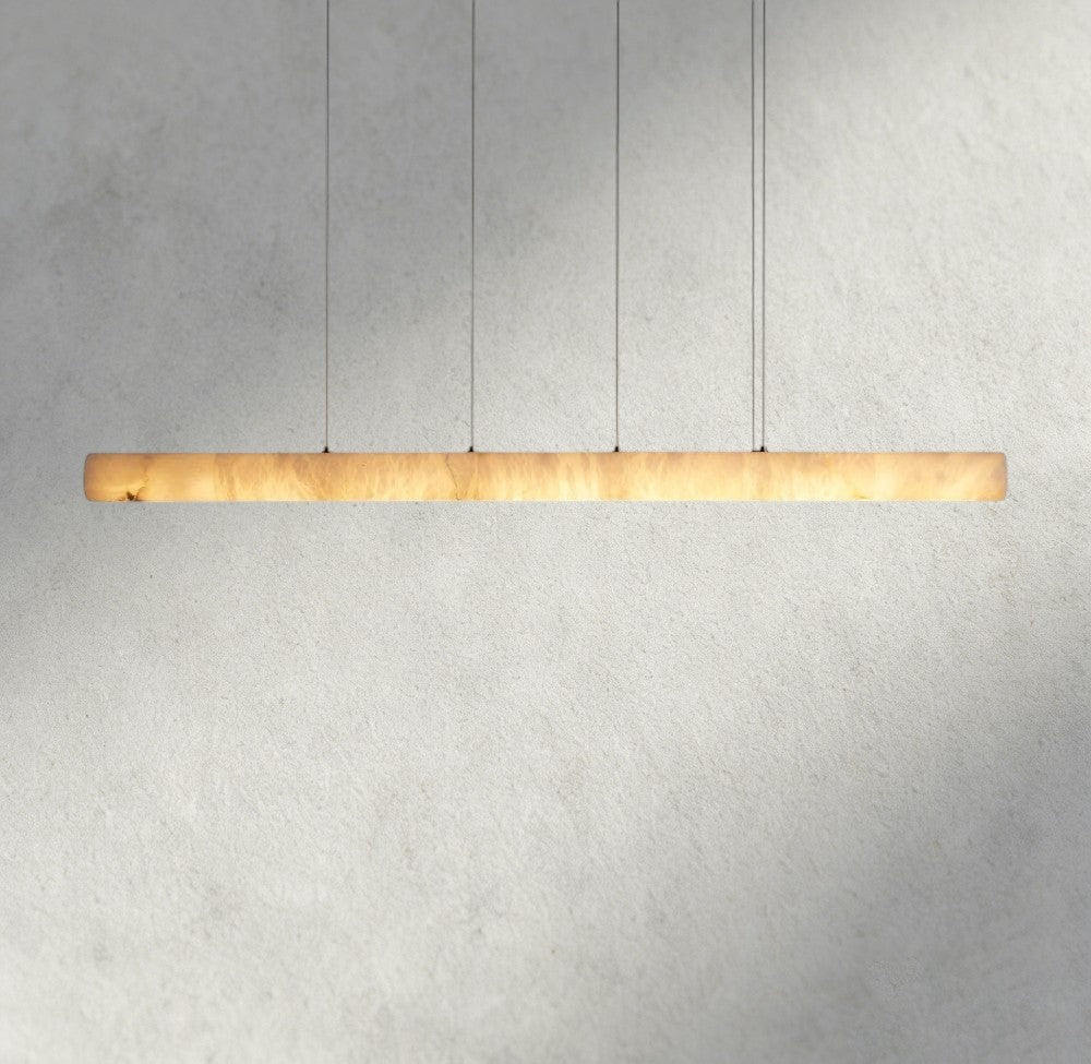 Halima Linear Alabaster Chandelier - cyranlamps