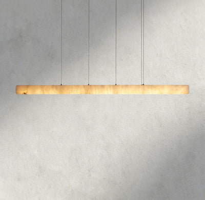 Halima Linear Alabaster Chandelier - cyranlamps