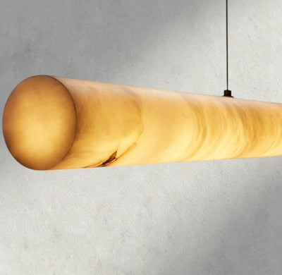 Halima Linear Alabaster Chandelier - cyranlamps