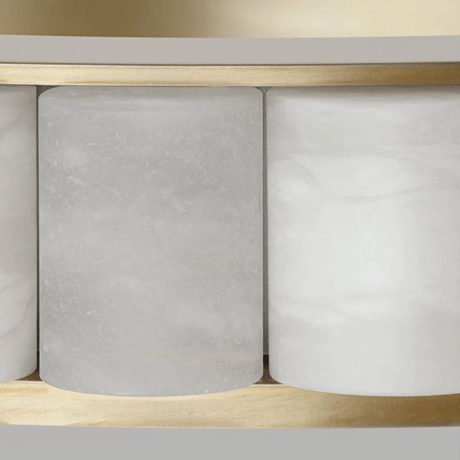 Hampton 2 - Tier Modern Marble Chandelier - cyranlamps