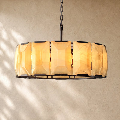 Hartley Alabaster Round Alabaster Chandelier
