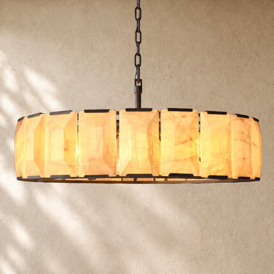 Hartley Alabaster Round Alabaster Chandelier