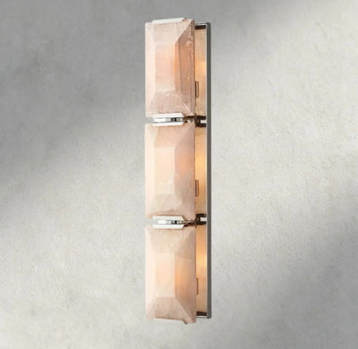 Hartley Alabaster Triple Sconce - Nickle - wall sconce
