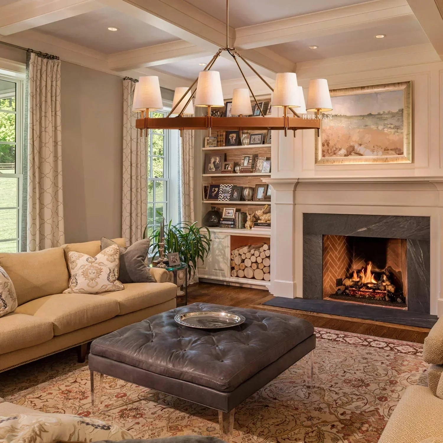 Hastings Round Chandelier - cyranlamps