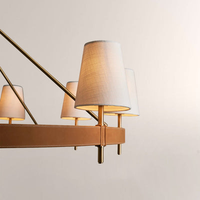 Haven Round Brass Chandelier - Cyran Lamps