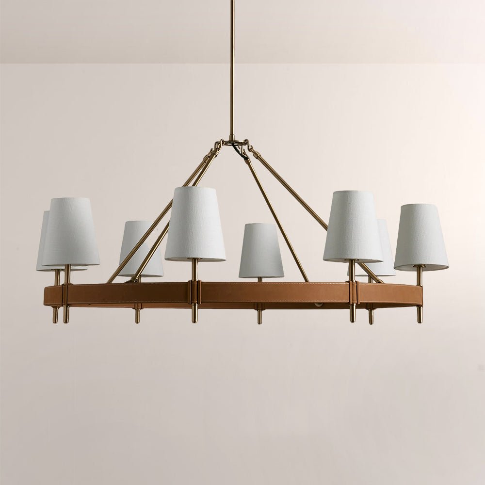 Haven Round Brass Chandelier - Cyran Lamps