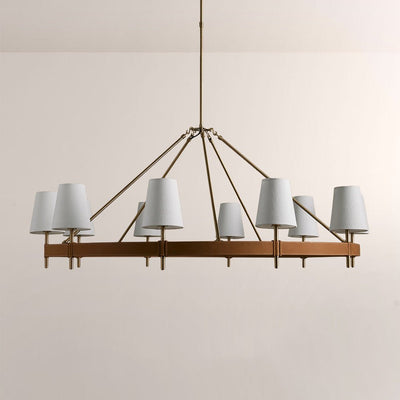 Haven Round Brass Chandelier - Cyran Lamps