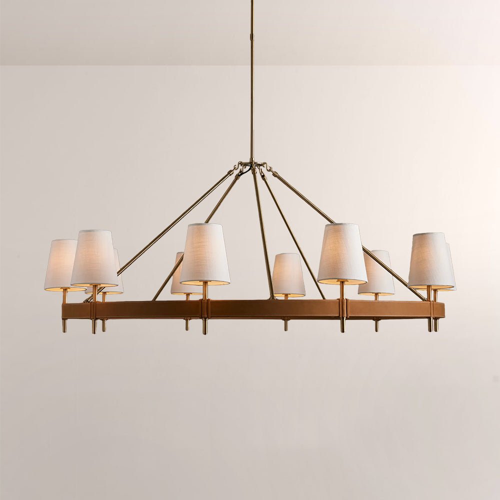 Haven Round Brass Chandelier - Cyran Lamps