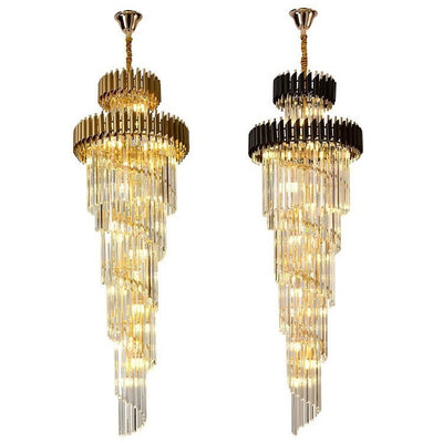Spiral Crystal Chandelier For Foyer/ Staircase