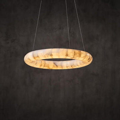 Keren Calcite Curve Ring Chandelier - Cyran Lamps
