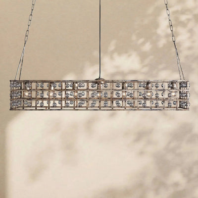 La Cage Rectangular Chandelier - cyranlamps