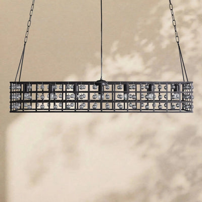 La Cage Rectangular Chandelier - cyranlamps