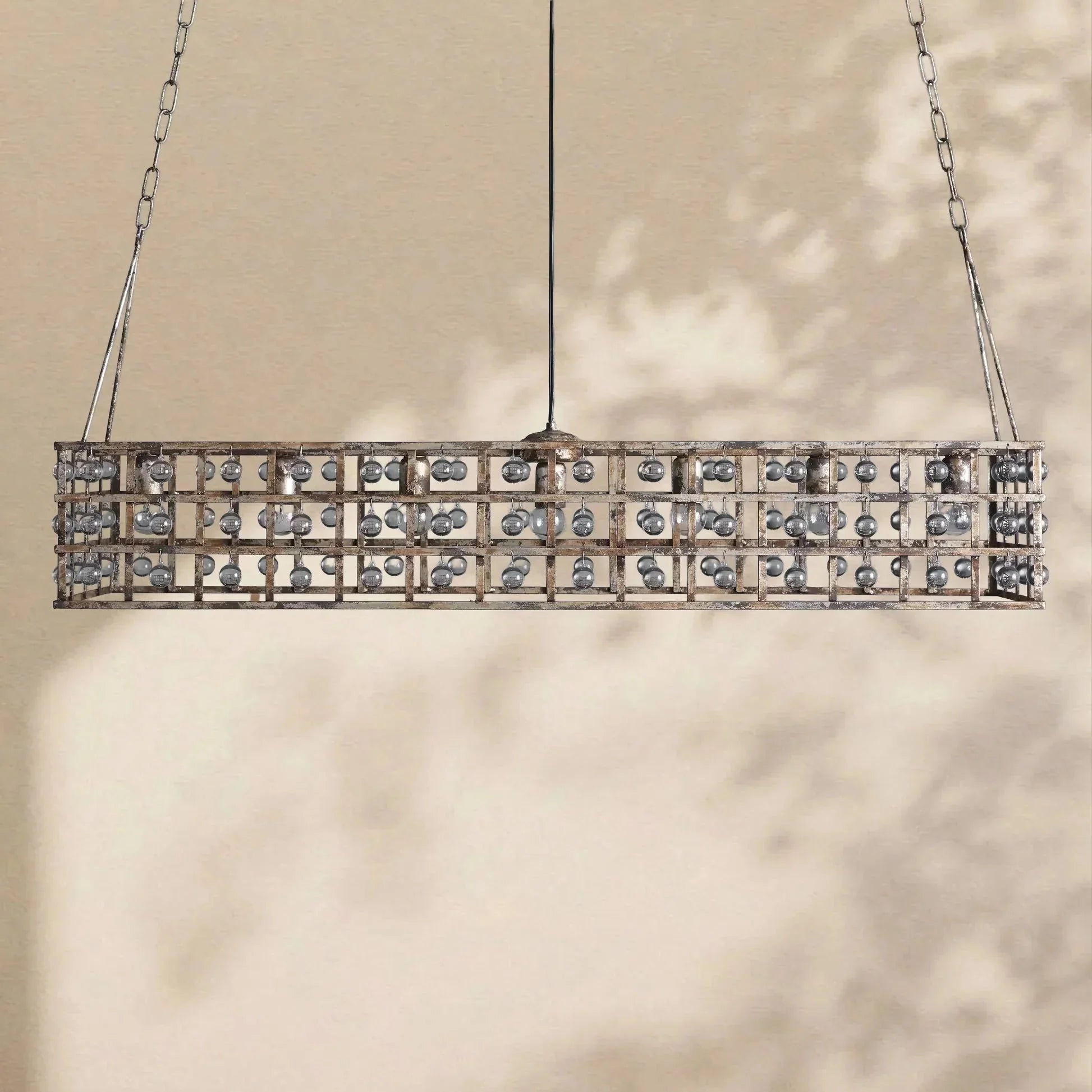 La Cage Rectangular Chandelier - cyranlamps