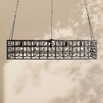La Cage Rectangular Chandelier - cyranlamps