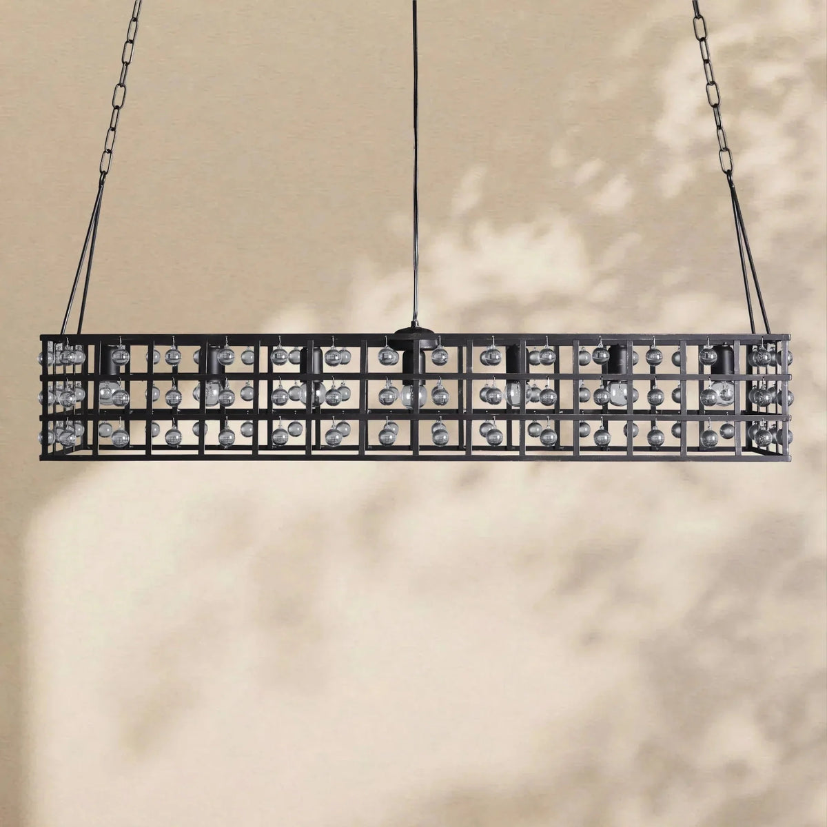 La Cage Rectangular Chandelier - cyranlamps