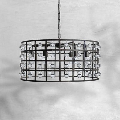 La Cage Round Chandelier 6/8/12 Light - cyranlamps