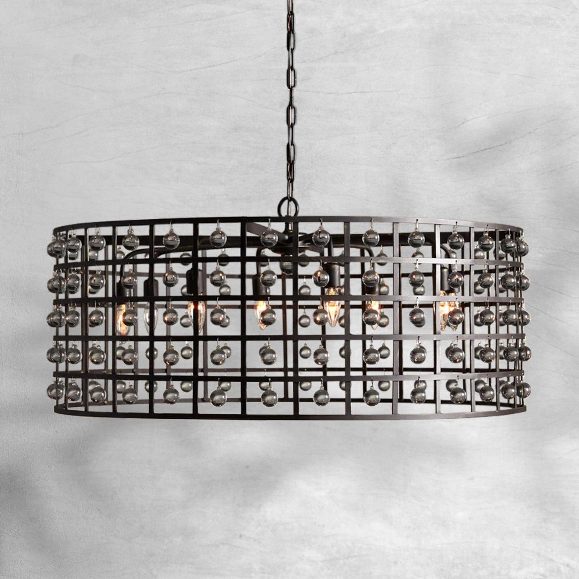 La Cage Round Chandelier 6/8/12 Light - cyranlamps