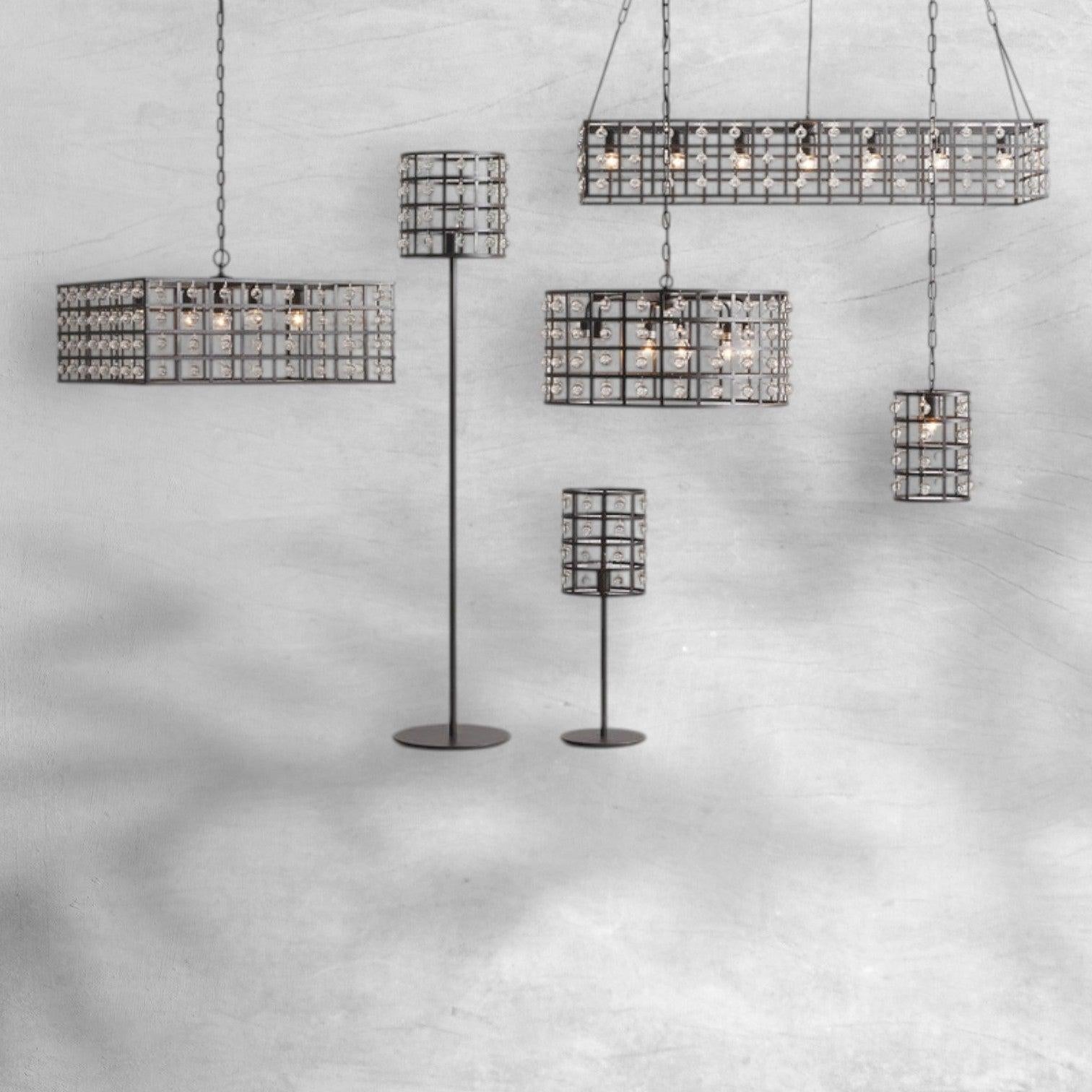 La Cage Round Chandelier 6/8/12 Light - cyranlamps