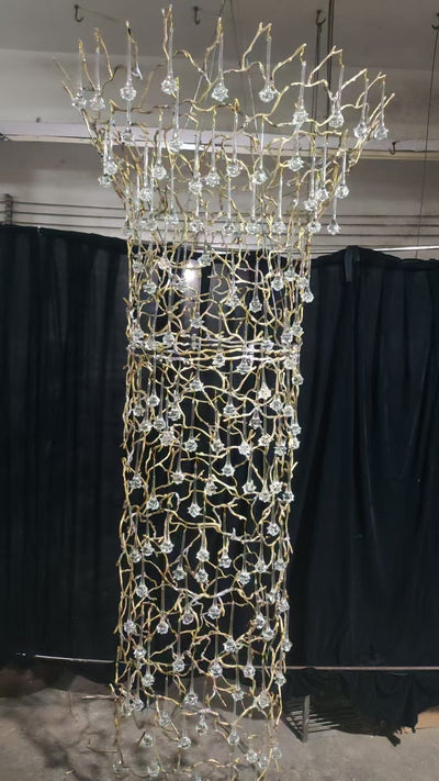 Large Branch Chandelier For High Ceiling - cyranlamps