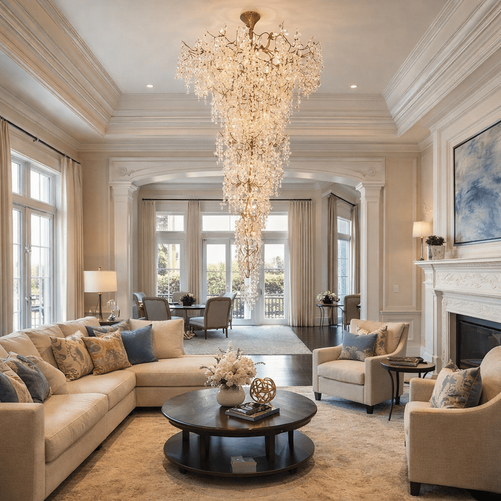 Large Branch Crystal Chandelier - cyranlamps