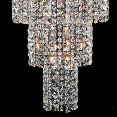 Large Multi - pieces Crystal Chandelier Stylish Ceiling Light Fixture For Foyer Living Room Staircase - cyranlamps