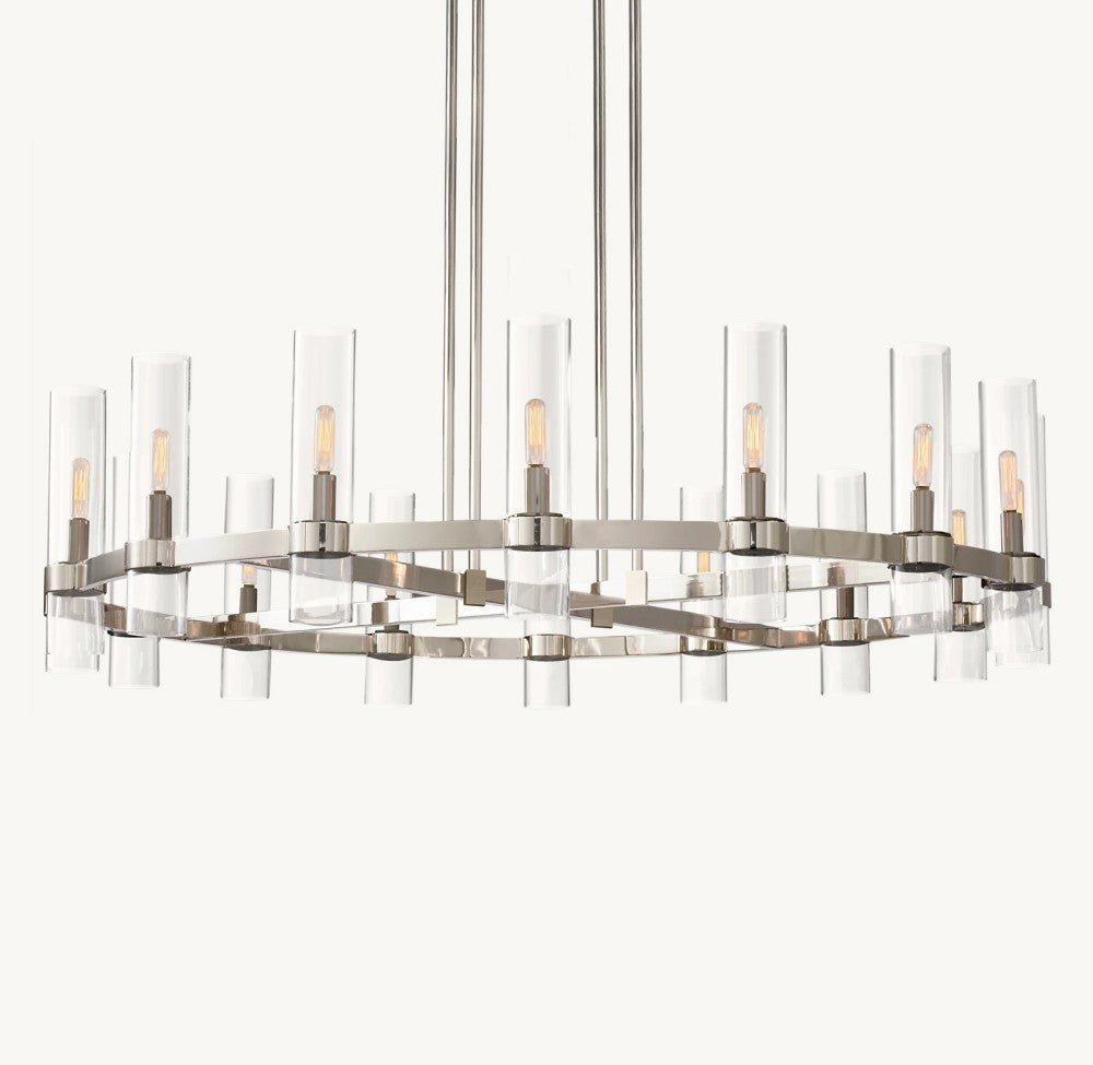 Lavelle Round Chandelier 36" 48" 60" - Cyran Lamps