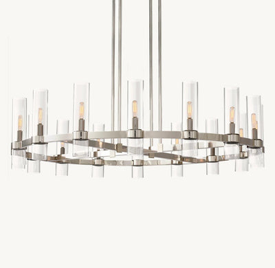 Lavelle Round Chandelier 36" 48" 60" - Cyran Lamps