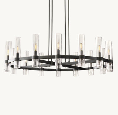 Lavelle Round Chandelier 36" 48" 60" - Cyran Lamps