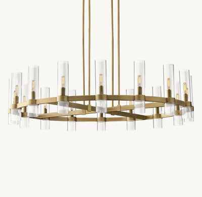 Lavelle Round Chandelier 36" 48" 60" - Cyran Lamps