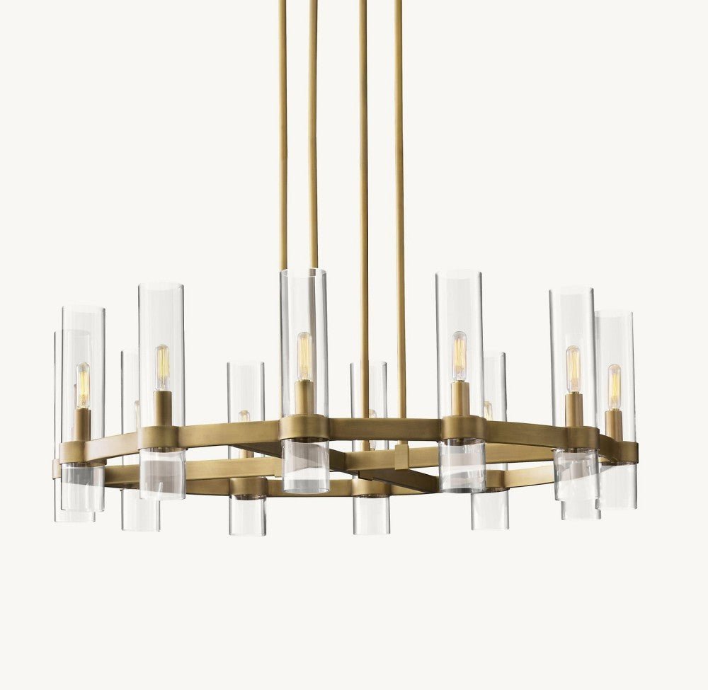 Lavelle Round Chandelier 36" 48" 60" - Cyran Lamps