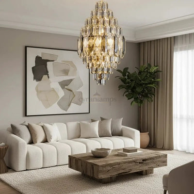 Lazzo Crystal Chandelier - cyranlighting