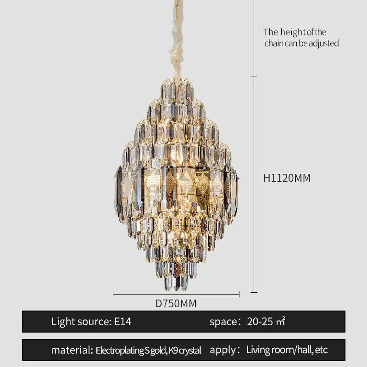 Lazzo Crystal Chandelier - cyranlighting