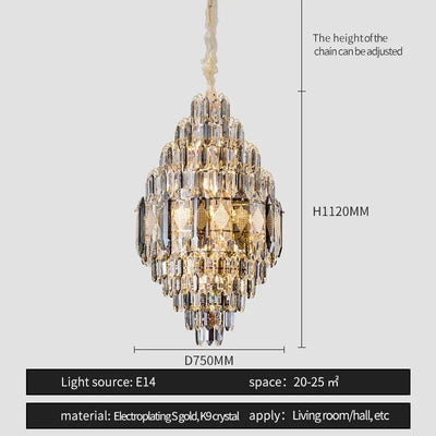 Lazzo Crystal Chandelier - cyranlamps