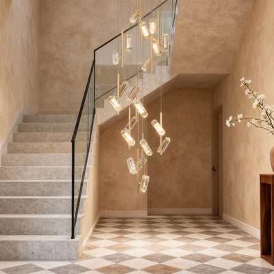 LED Staircase Chandelier Luxury Acrylic Ceiling Light - Cyran Lamps