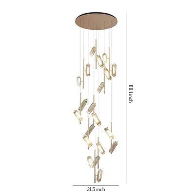 LED Staircase Chandelier Luxury Acrylic Ceiling Light - Cyran Lamps