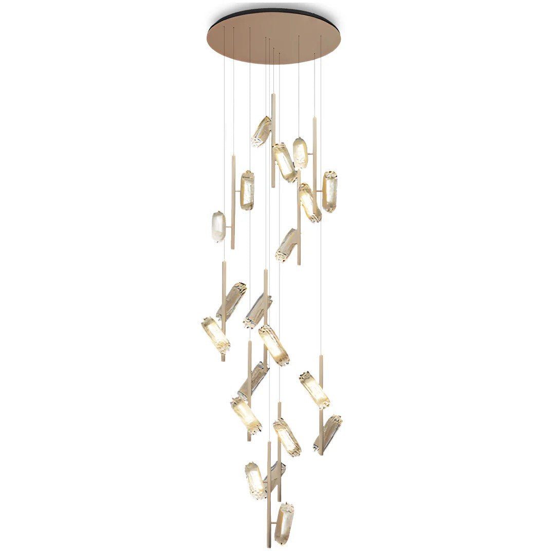 LED Staircase Chandelier Luxury Acrylic Ceiling Light - Cyran Lamps