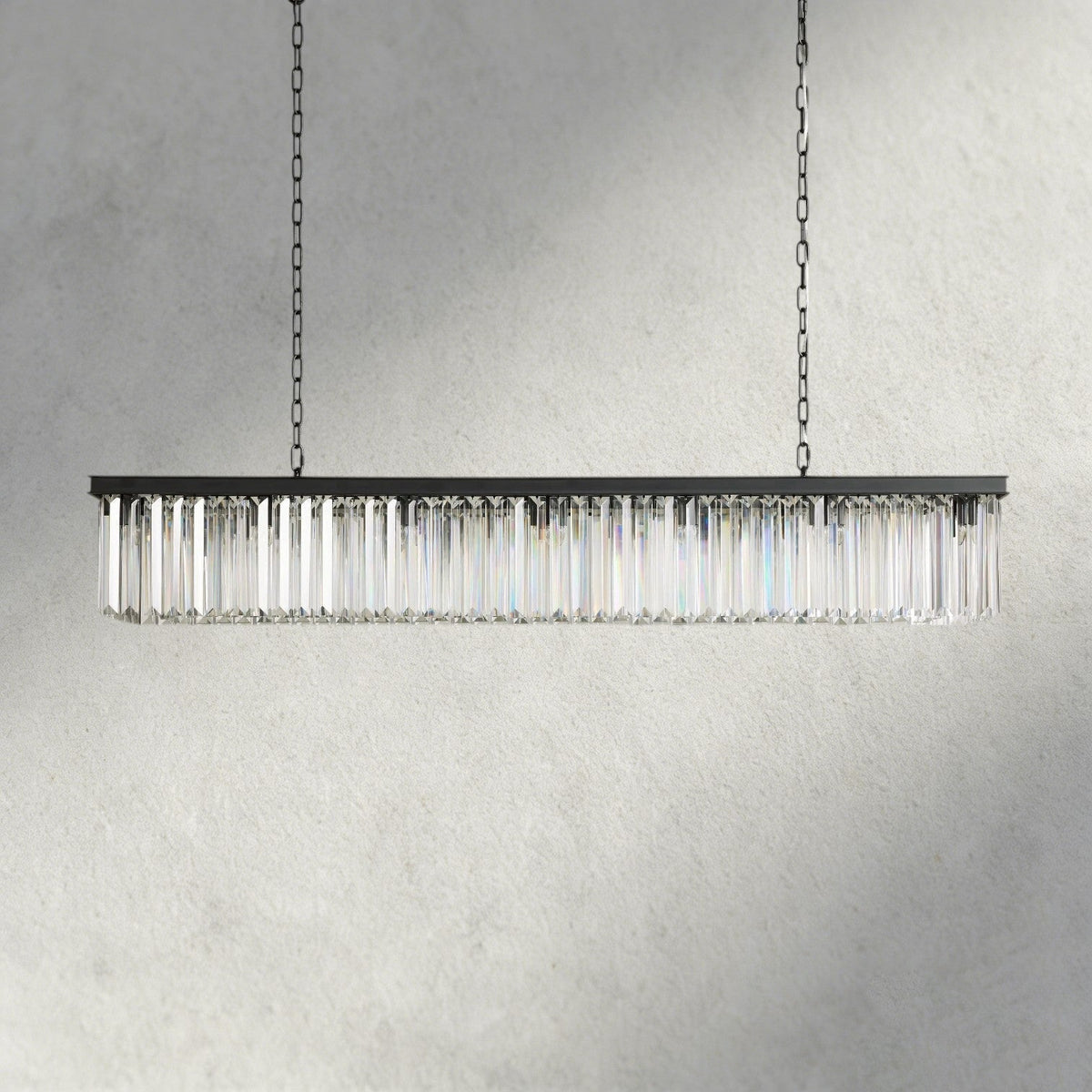 Leyland Rectangular Chandelier 60", 71.5" - Cyran Lamps