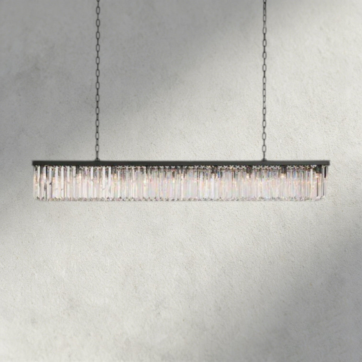 Leyland Rectangular Chandelier 60", 71.5" - Cyran Lamps