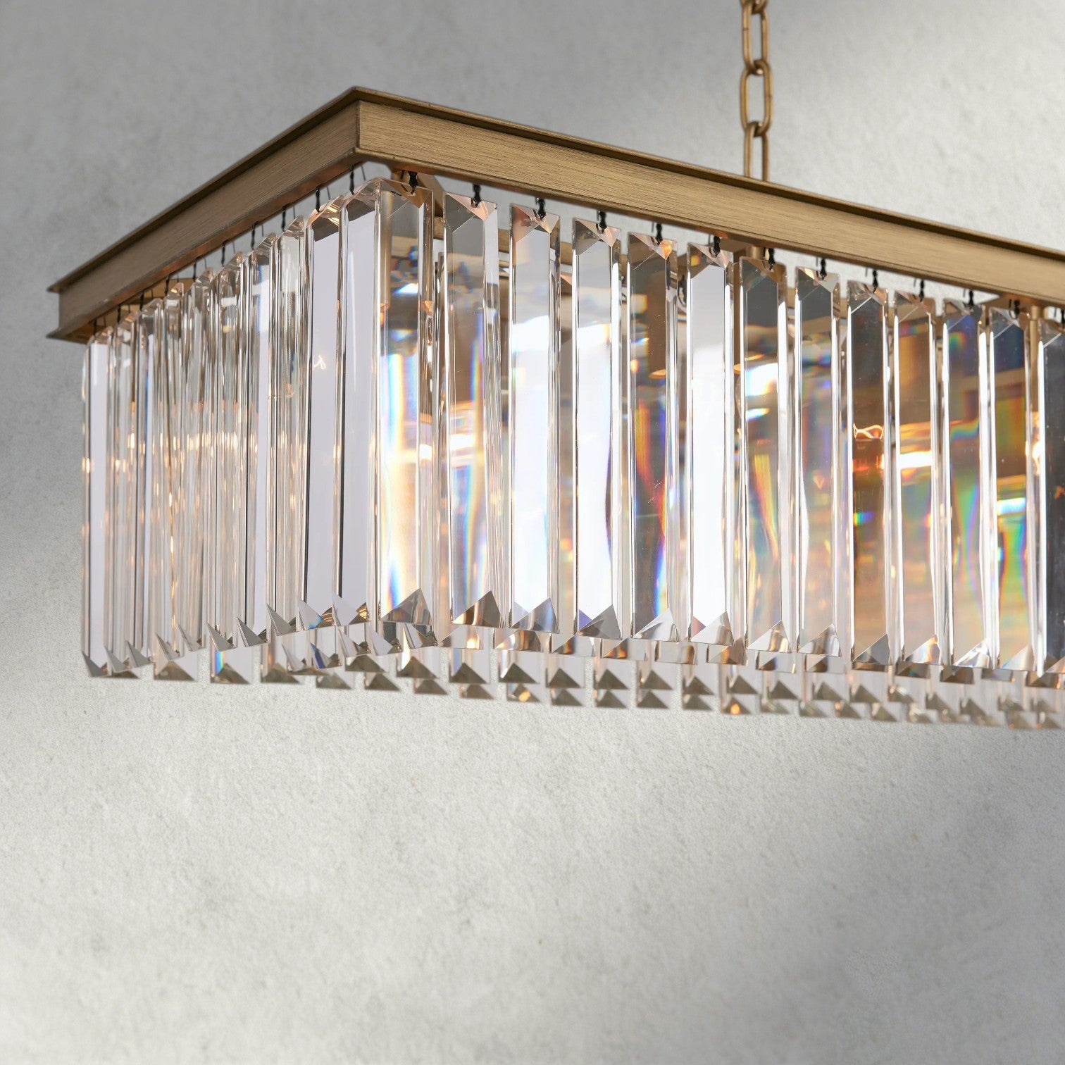 Leyland Rectangular Chandelier 60", 71.5" - Cyran Lamps