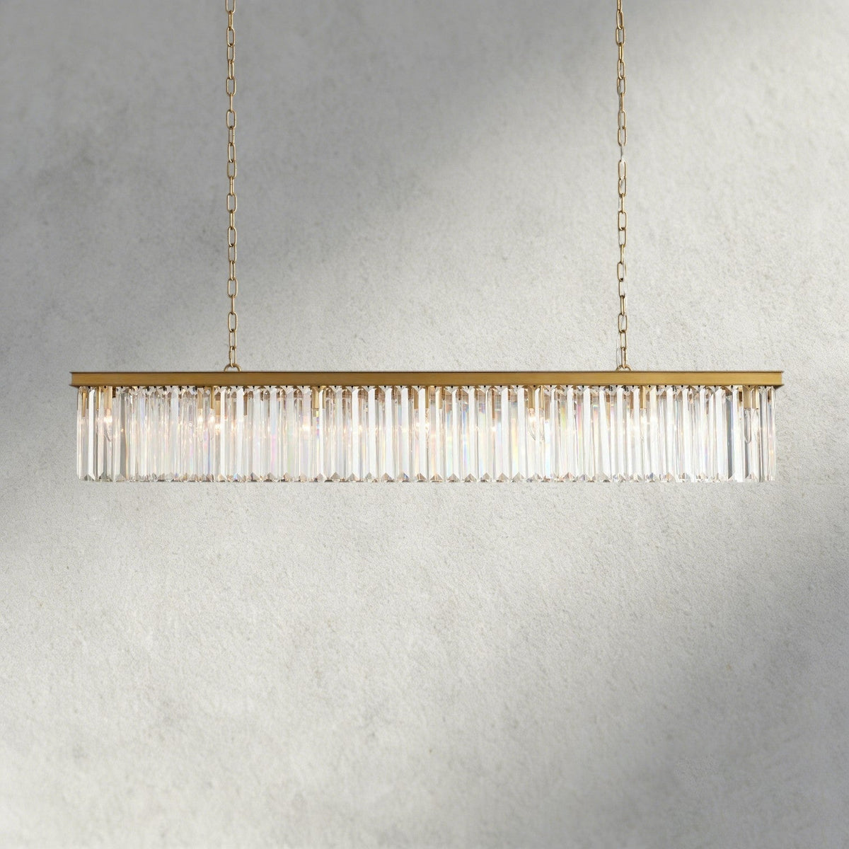 Leyland Rectangular Chandelier 60", 71.5" - Cyran Lamps