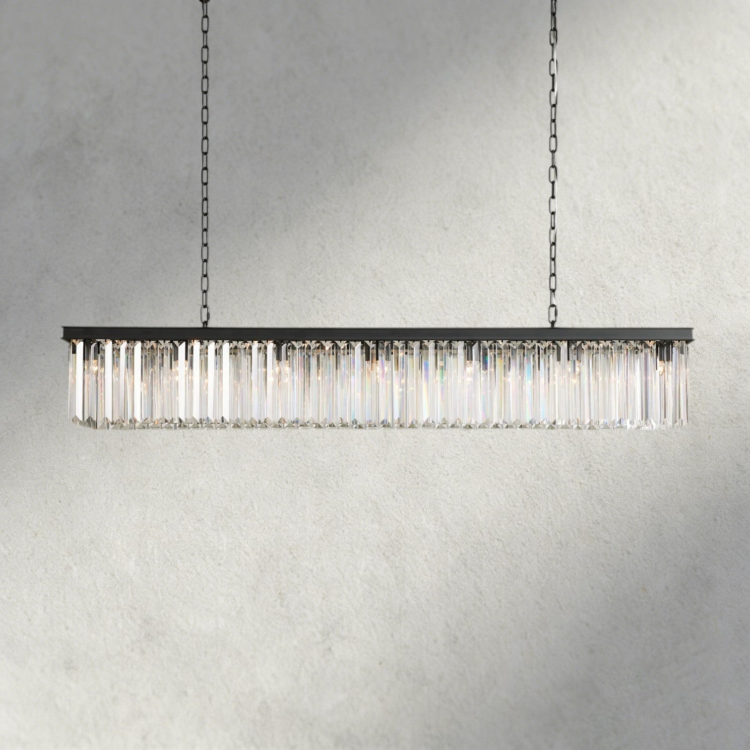 Leyland Rectangular Chandelier 60", 71.5" - Cyran Lamps